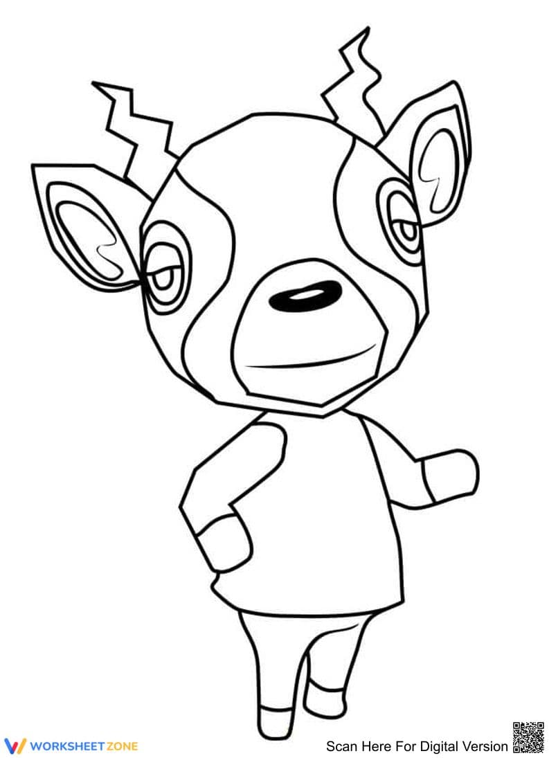 Zell Animal Crossing Coloring Page | Essential Printable - Page 1