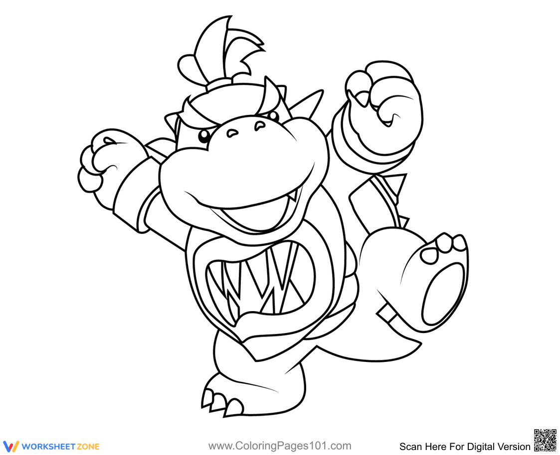 Prince Bowser Jr Coloring Page | Essential Printable - Page 1