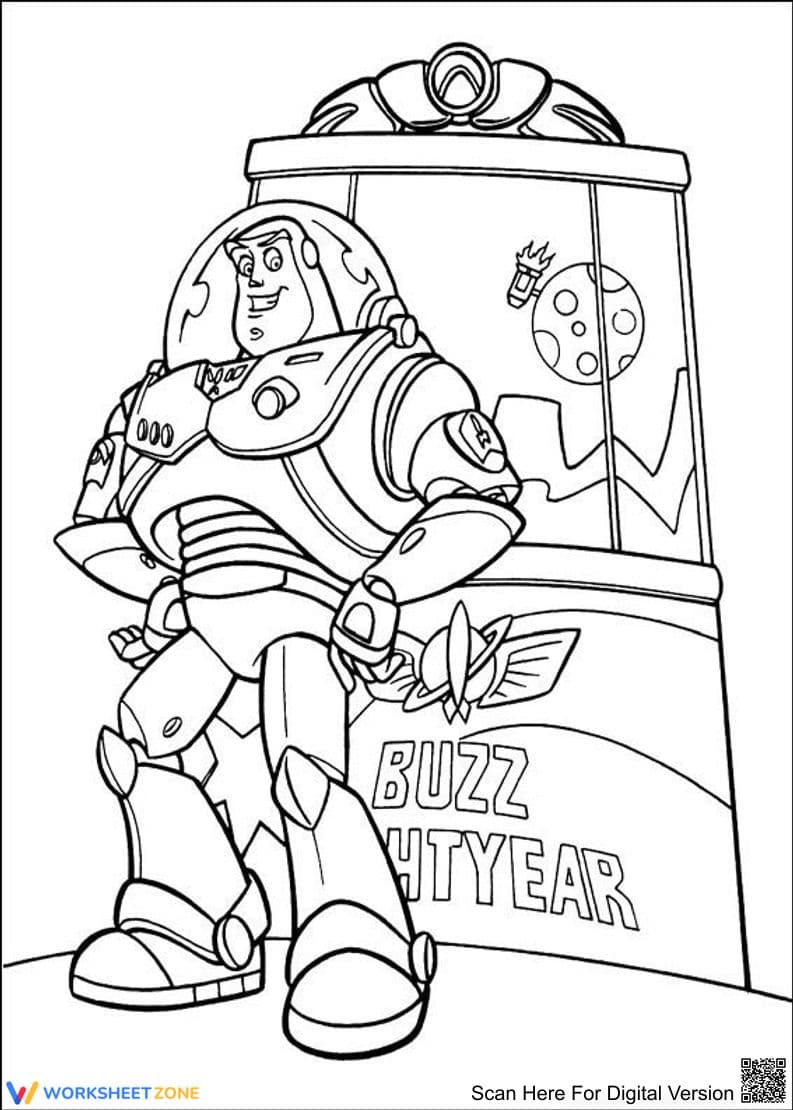 Buzz Lightyear Coloring Page | Essential Grade K-2 Art - Page 1