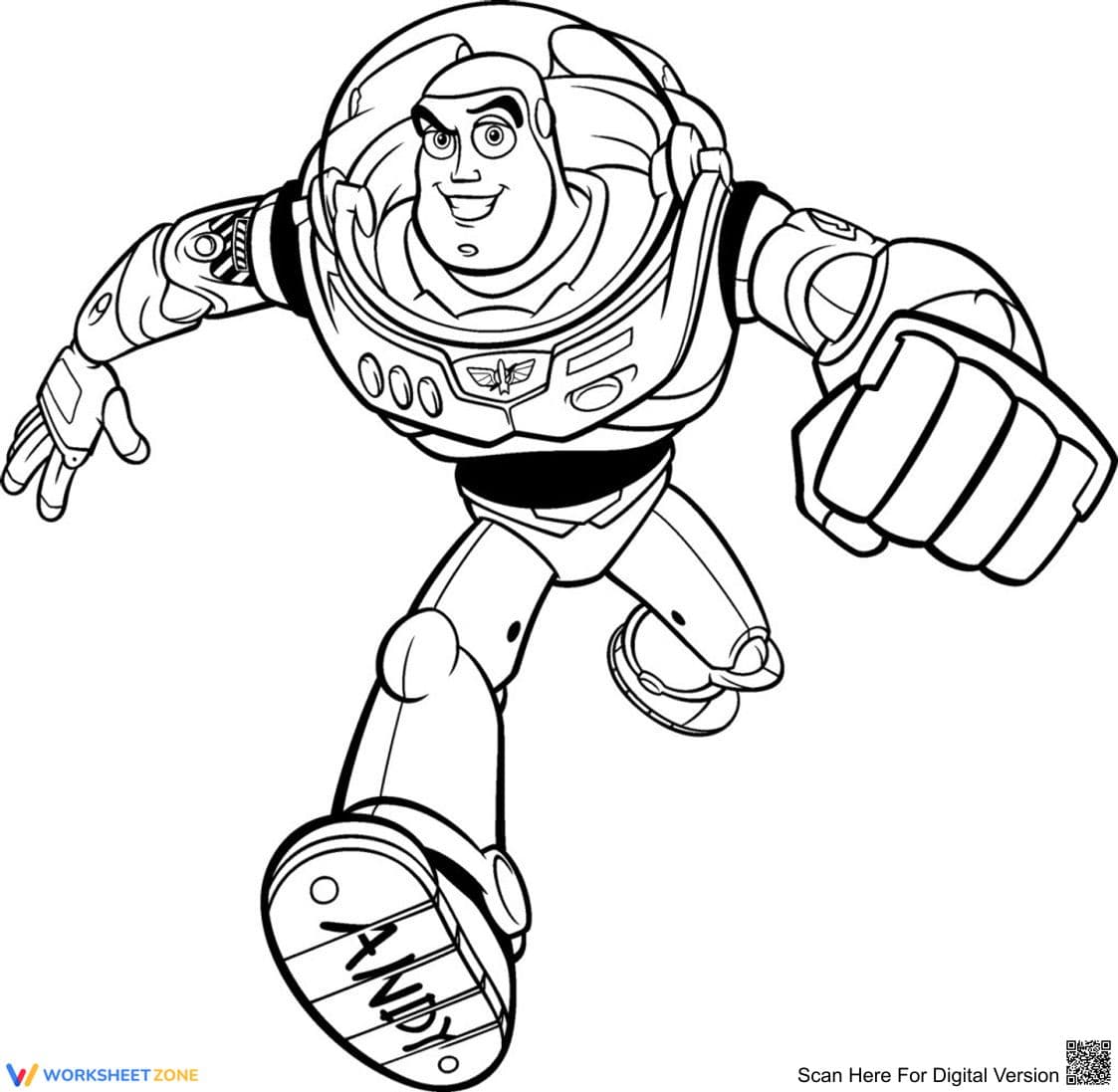Buzz Lightyear Coloring Page | Essential Grade K-2 Activity - Page 1