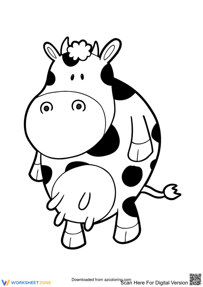 Milk Cow Worksheet: Dairy Education - Page 1