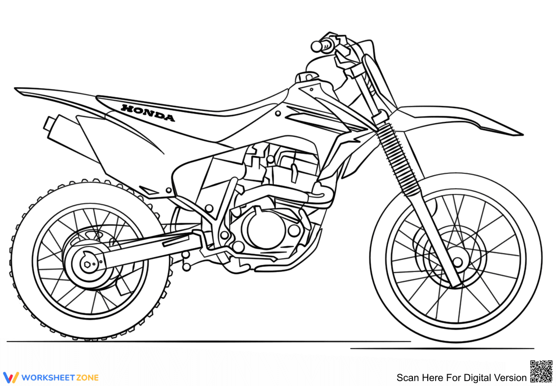 Honda Dirt Bike Activity Sheet - Page 1