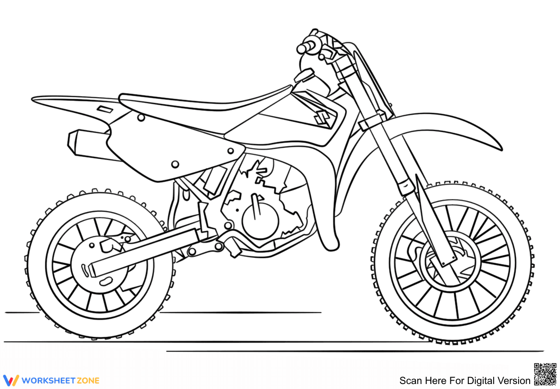 Suzuki Dirt Bike Fun Worksheet - Page 1