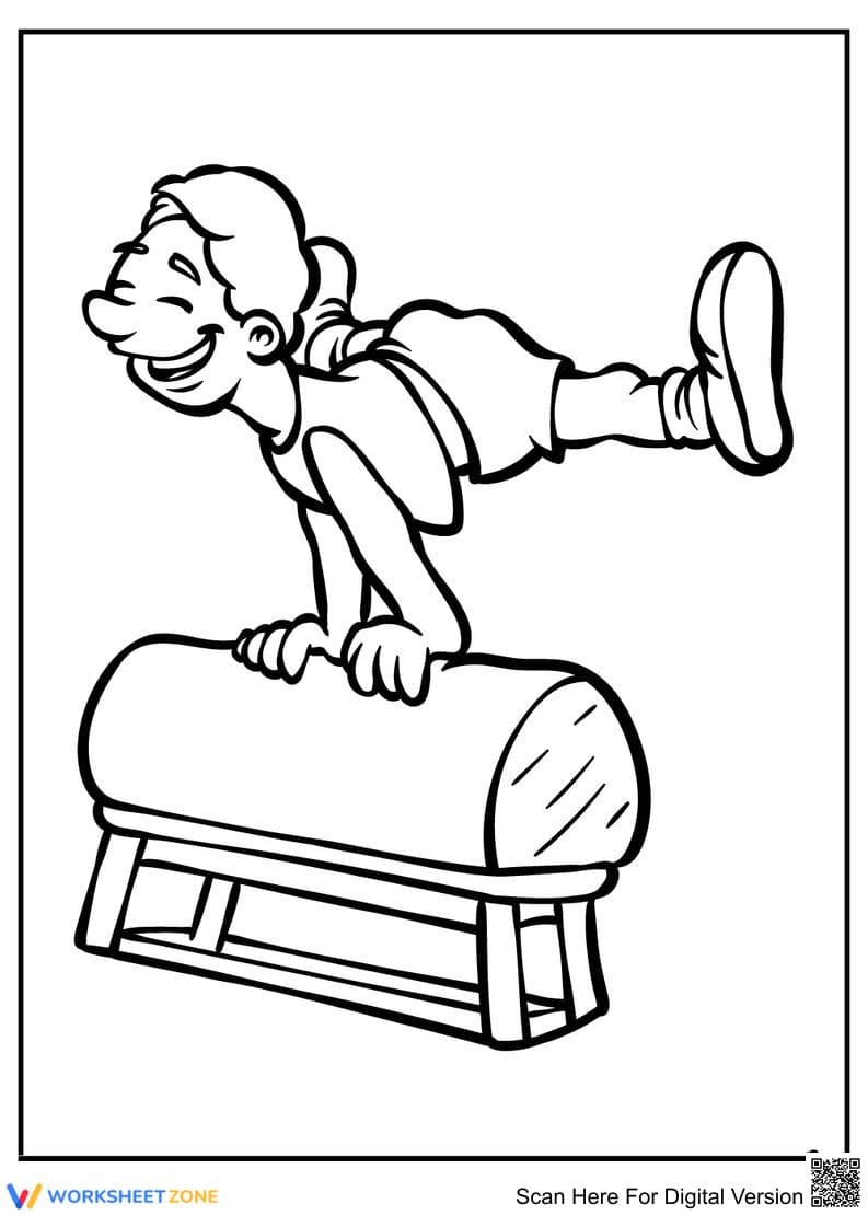 Happy Gymnastic Worksheet: Fun Activity - Page 1