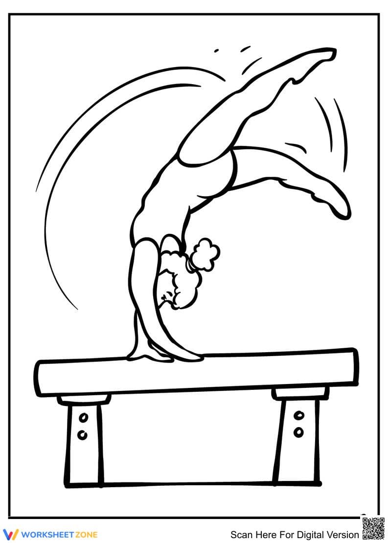 Tumbling Gymnastic Worksheet: Exercises - Page 1