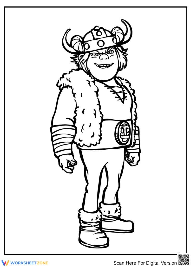 Snotlout Coloring Page | Essential Grade K-2 Printable - Page 1