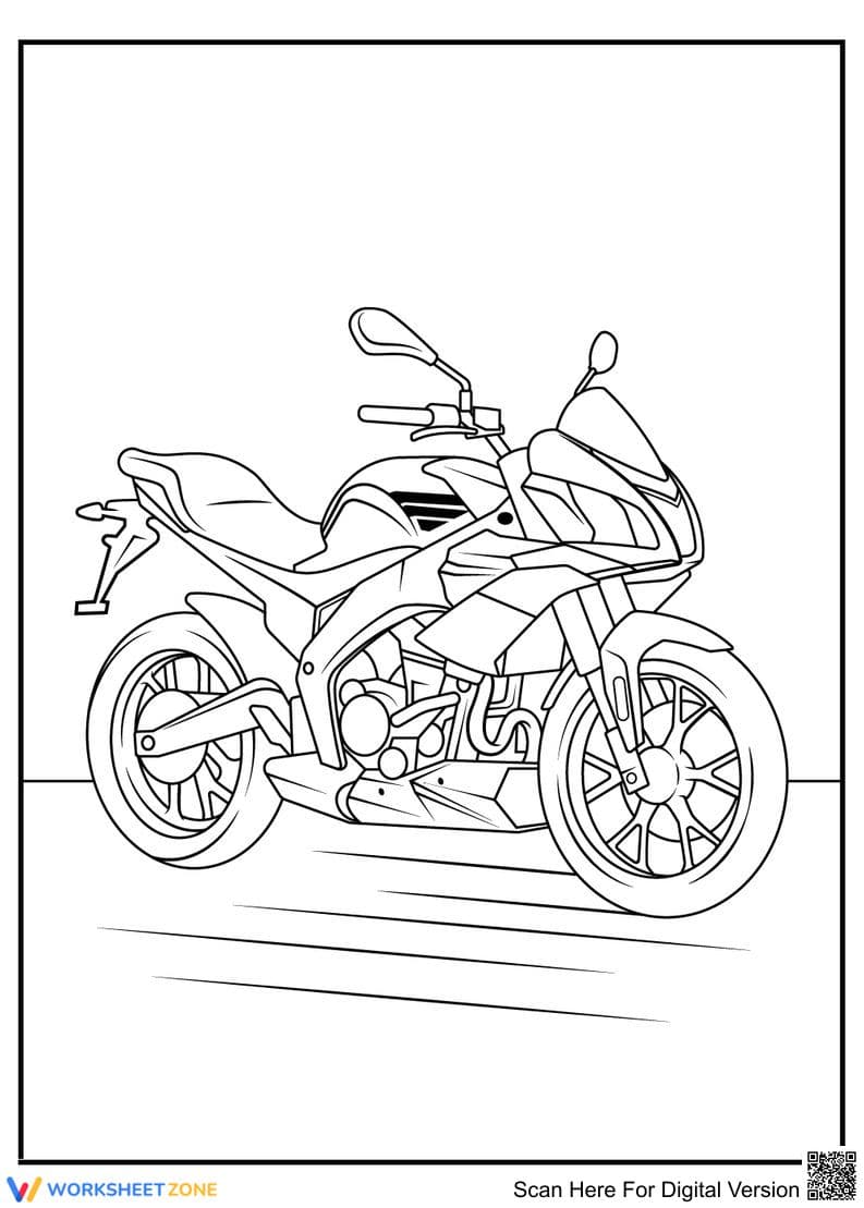 Good-Looking Motorcycle Exploration Worksheet - Page 1