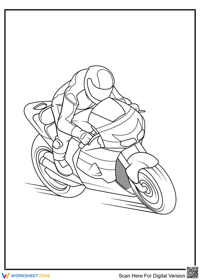 Attractive Motorcycle Features Worksheet - Page 1