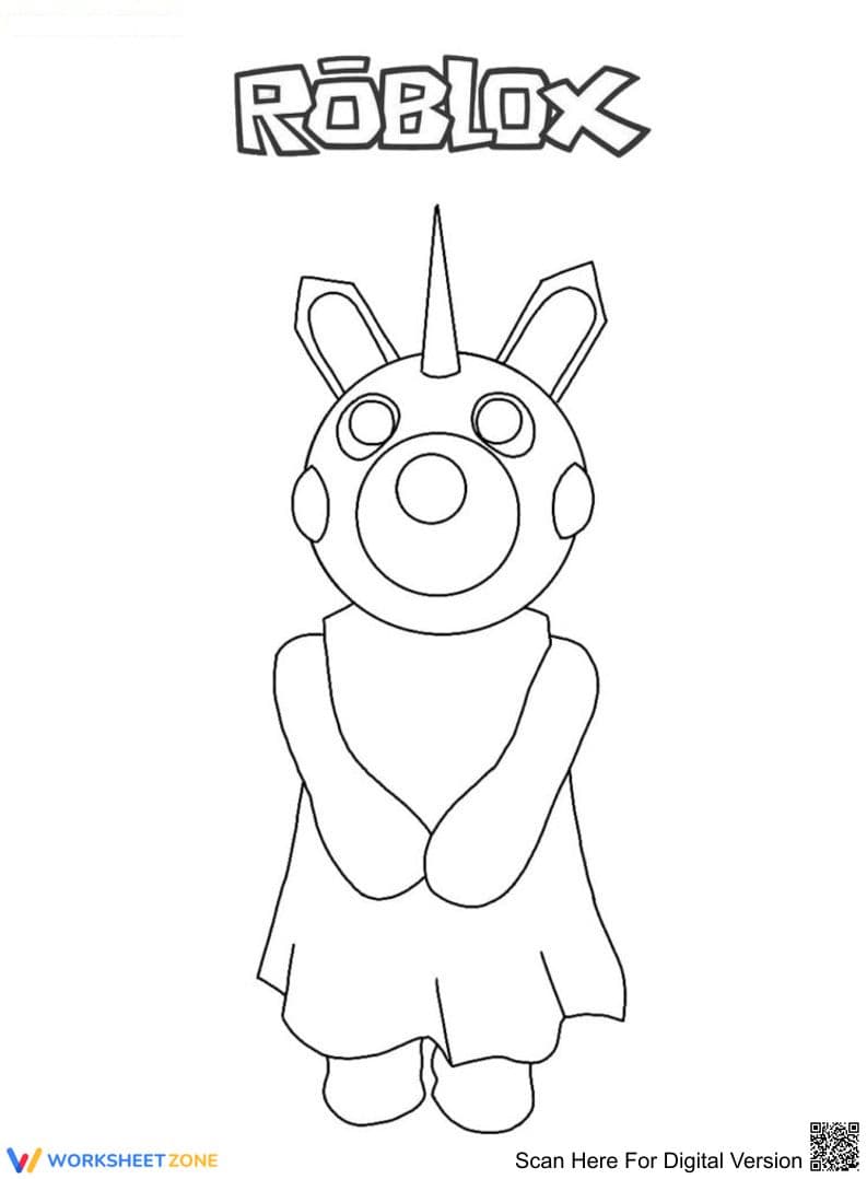Girly Roblox Piggy: An Art Activity for Girls - Page 1