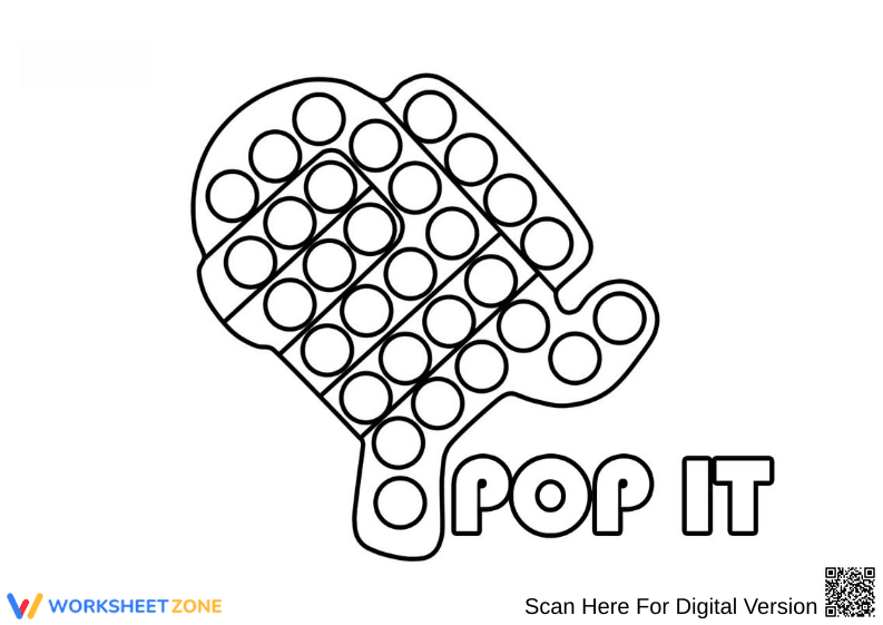 Pop It Coloring Page | Printable Grade K-1 Art - Page 1
