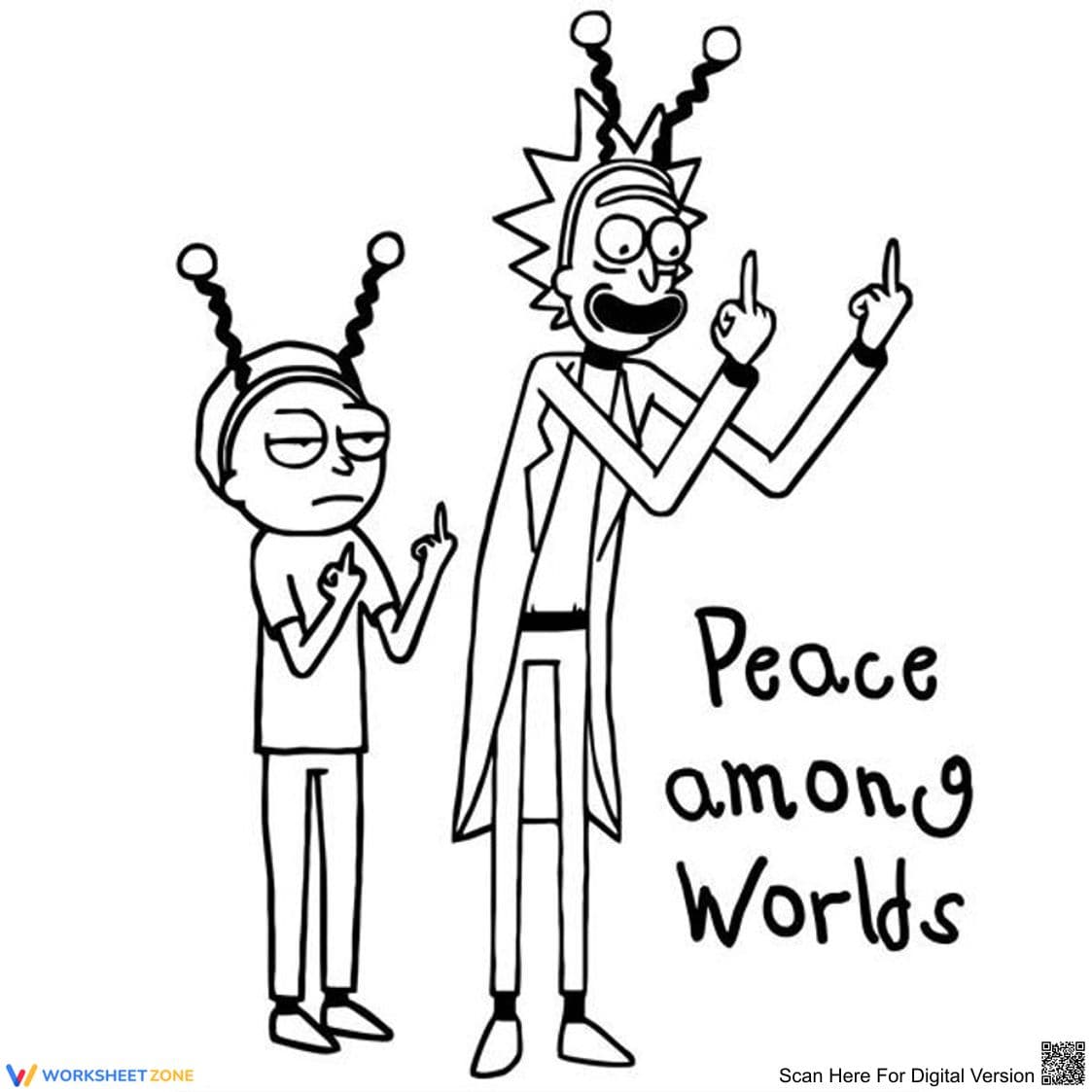 Rick and Morty Coloring Page | Essential Art Activity - Page 1