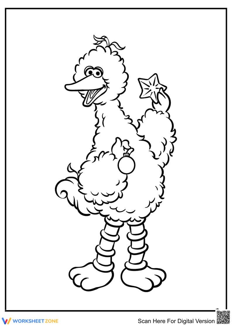 Big Bird Coloring Page | Essential Preschool Printable - Page 1