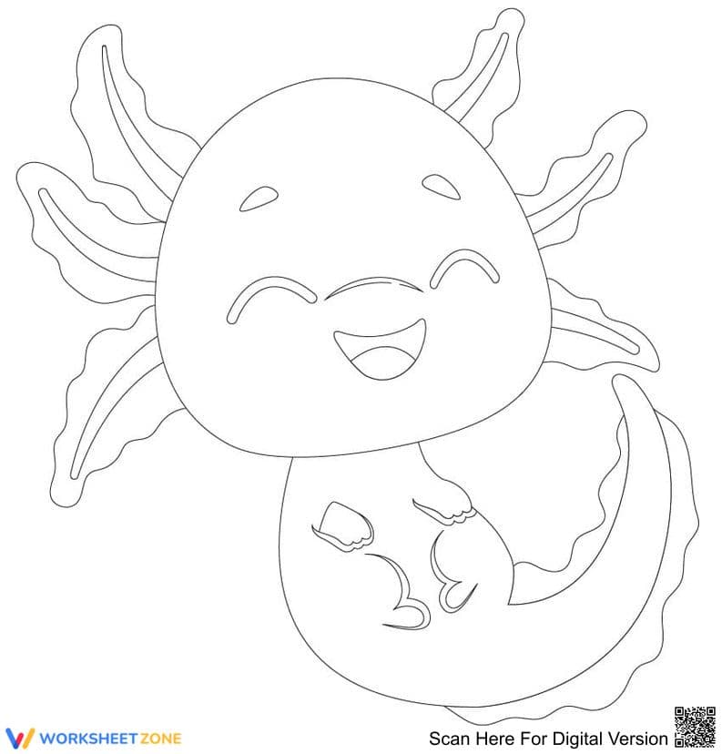 Baby Axolotl: A Cute Art Project for Kids - Page 1