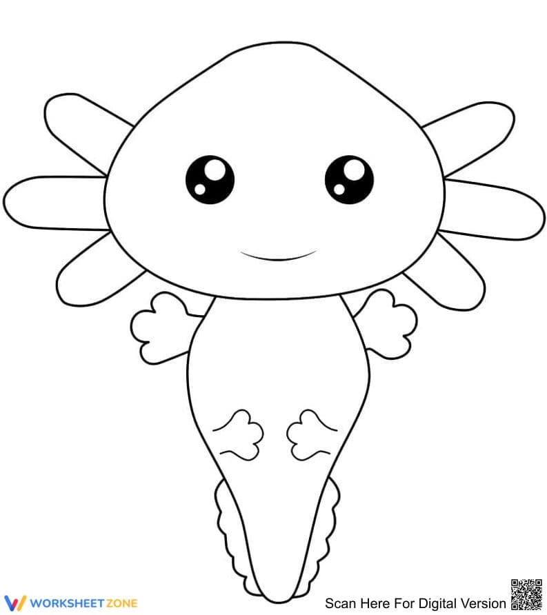 Kawaii Axolotl: A Fun Art Project for Kids - Page 1