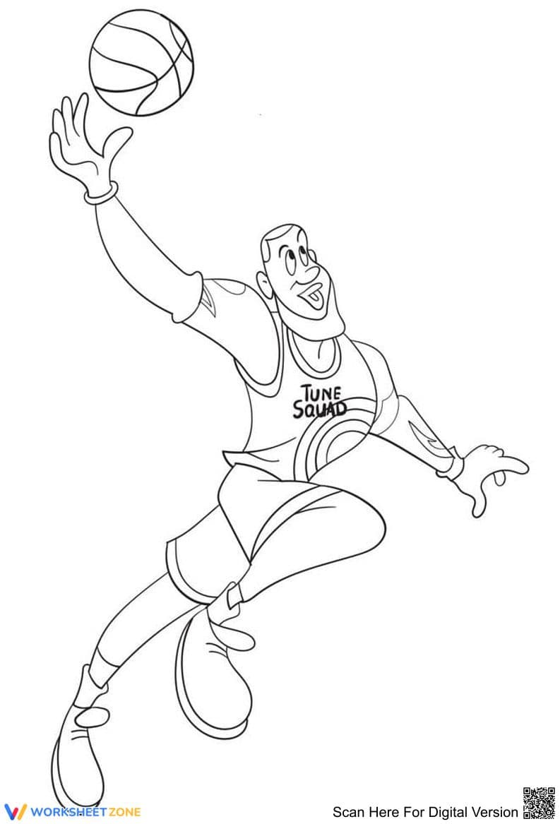 LeBron James Coloring Page - Page 1