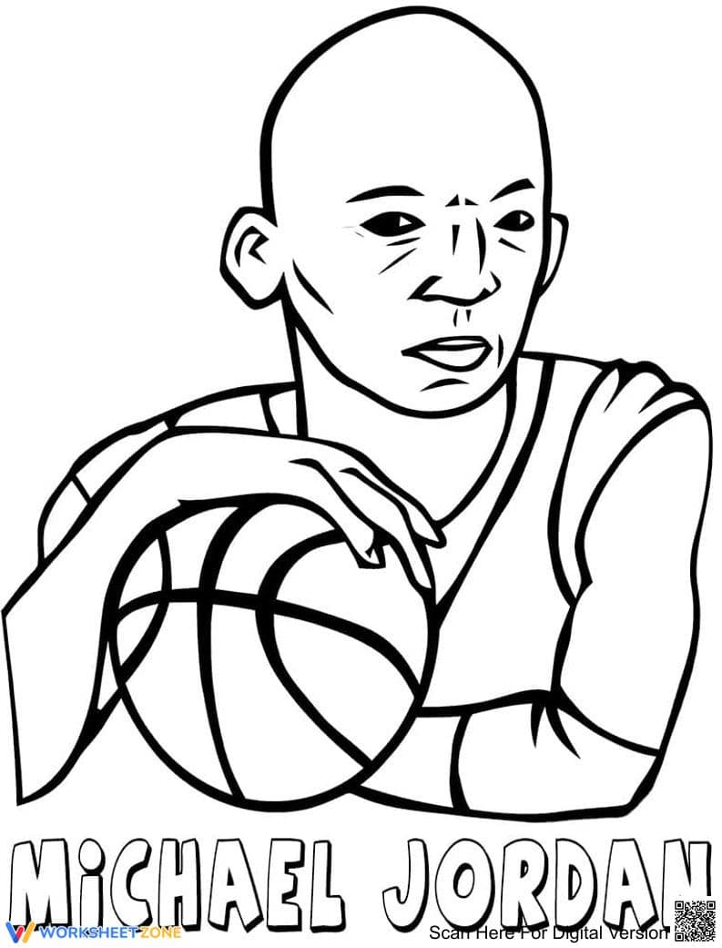 Grade K-5 Michael Jordan — Printable No-Prep Worksheet - Page 1