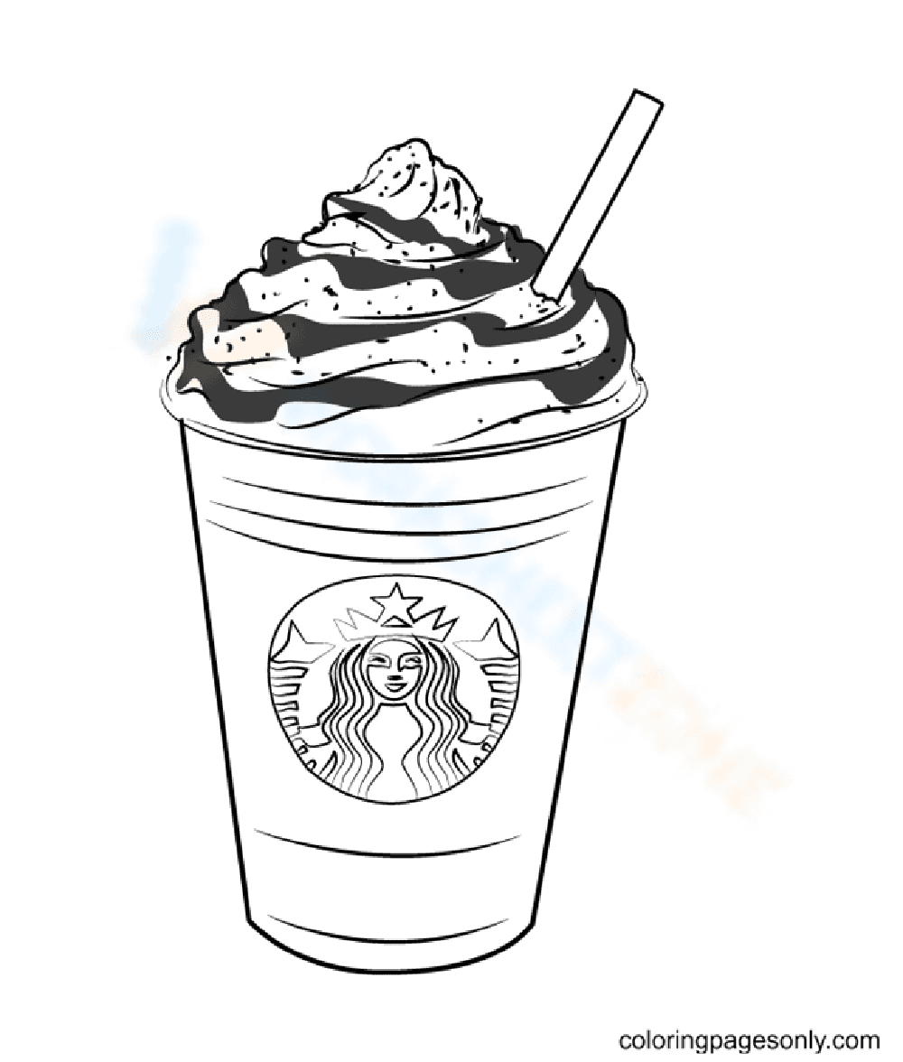 Starbucks Frappuccino Coloring Page - Page 1