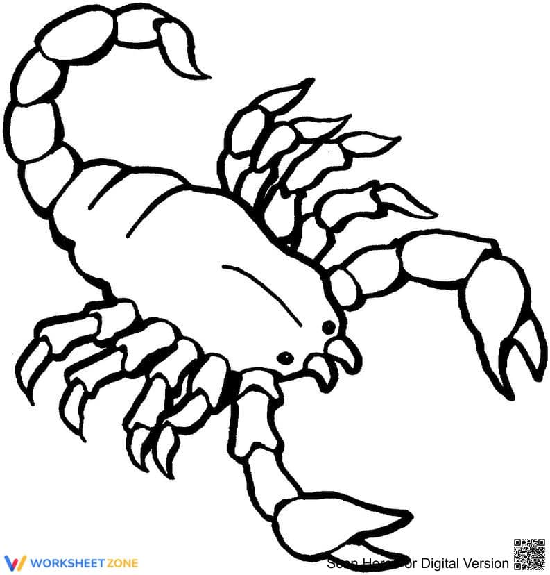 Scorpion Themed Worksheet - Page 1