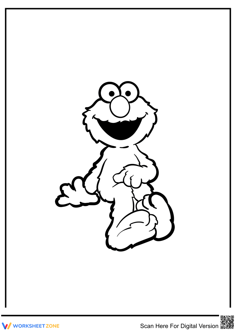 Glad Elmo Drawing Worksheet | Essential Grade K-2 - Page 1