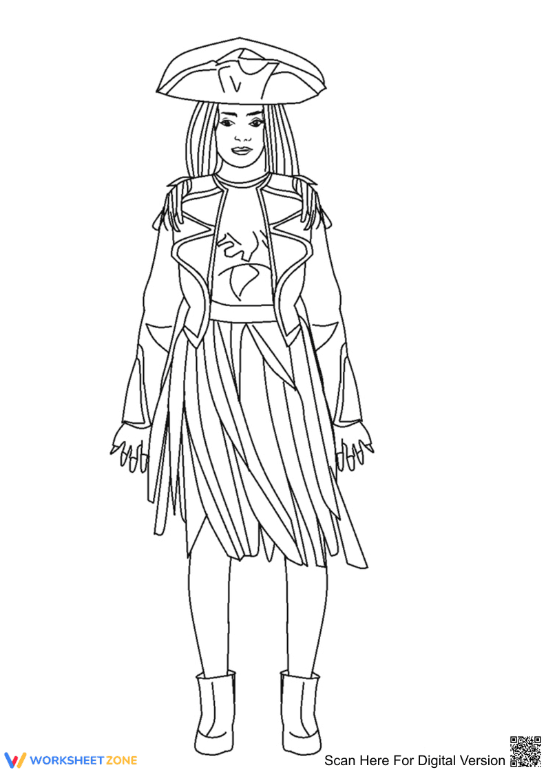 Uma Descendants Coloring Page - Page 1