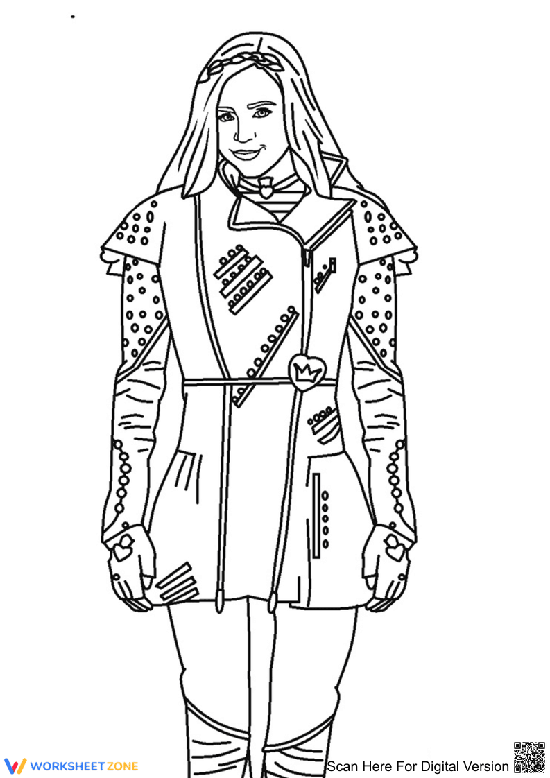 Disney Evie from Descendants Worksheet - Page 1