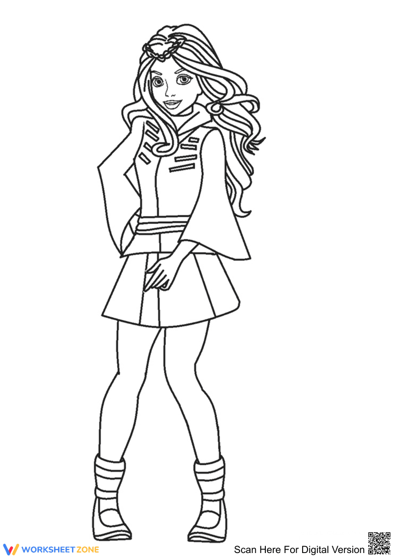 Printable Descendants Coloring Page | Grade K-5 Art - Page 1