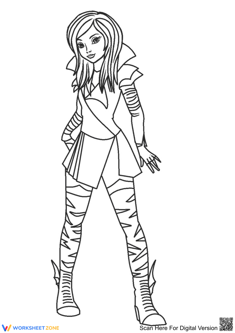 Descendants Coloring Page: Mal - Page 1