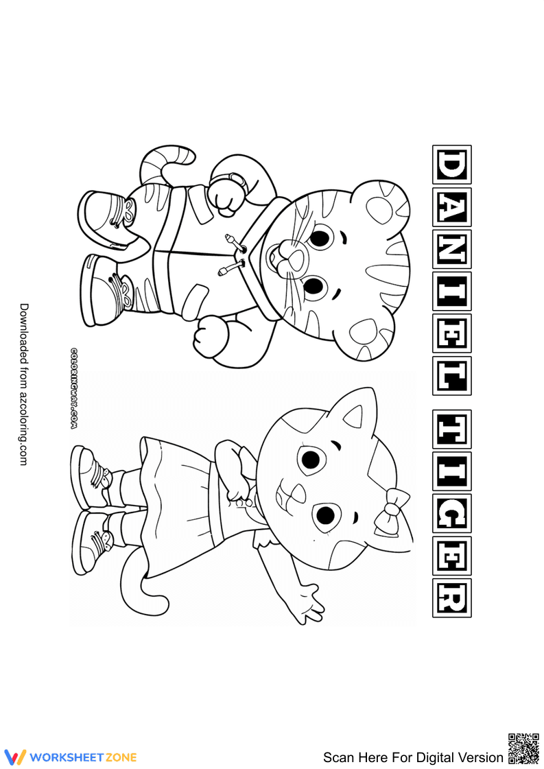 Daniel Tiger Coloring Page | Essential Grade K-2 Printable - Page 1
