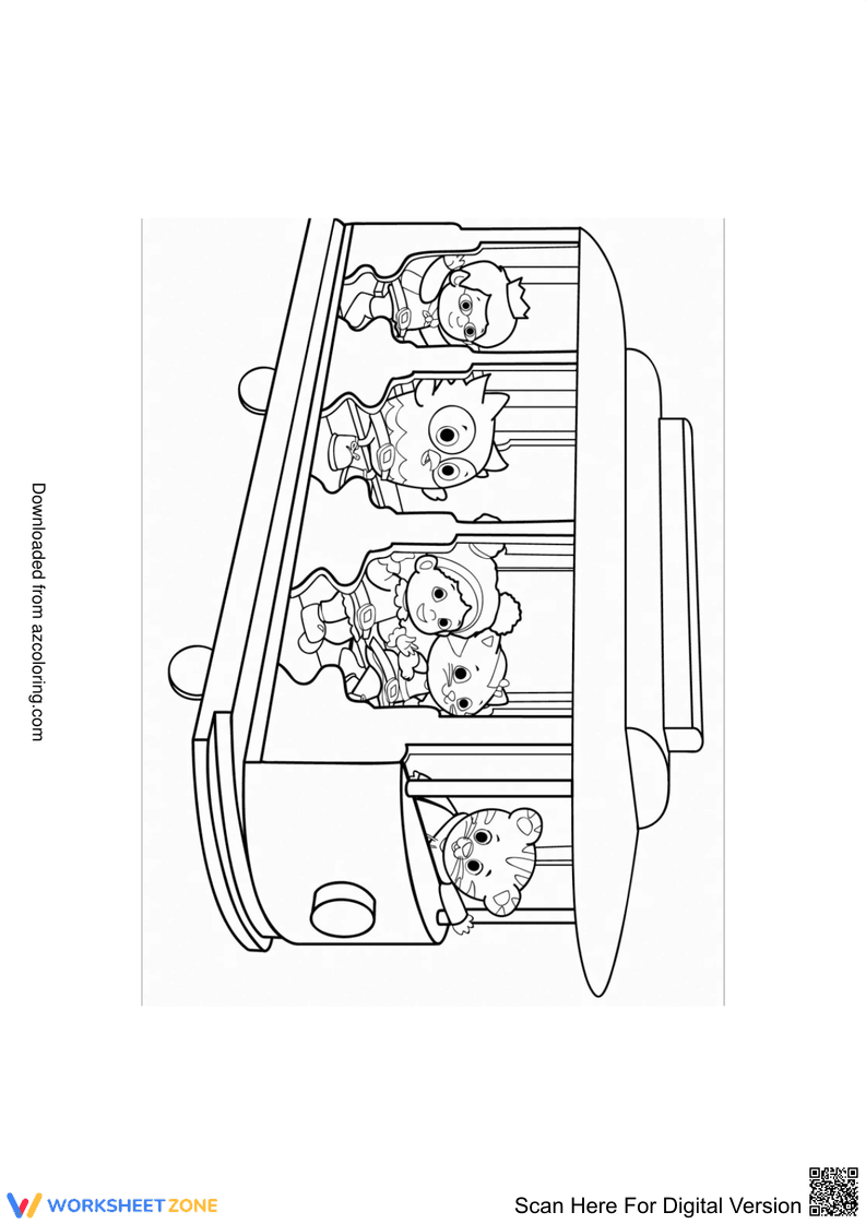 Happy Daniel Tiger Coloring Page | Printable Worksheet - Page 1