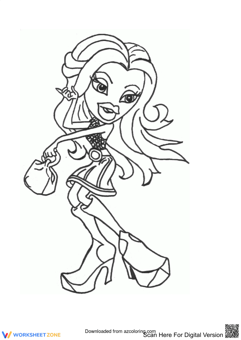 Printable Bratz Coloring Page | Grade K-5 Essential - Page 1