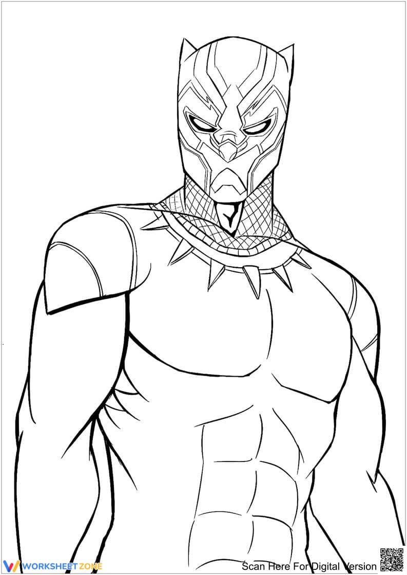 Brave Black Panther Coloring Page - Page 1