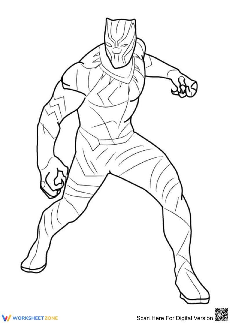 Cool Black Panther Educational Worksheet - Page 1