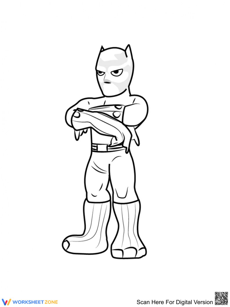 Black Panther Picture Coloring Worksheet - Page 1