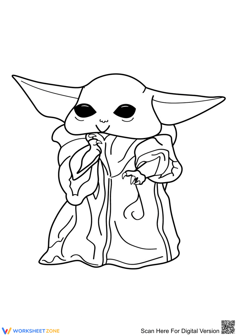 Happy Baby Yoda Fun Activity Sheet - Page 1