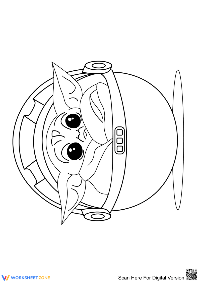 Lovely Baby Yoda Creative Worksheet - Page 1