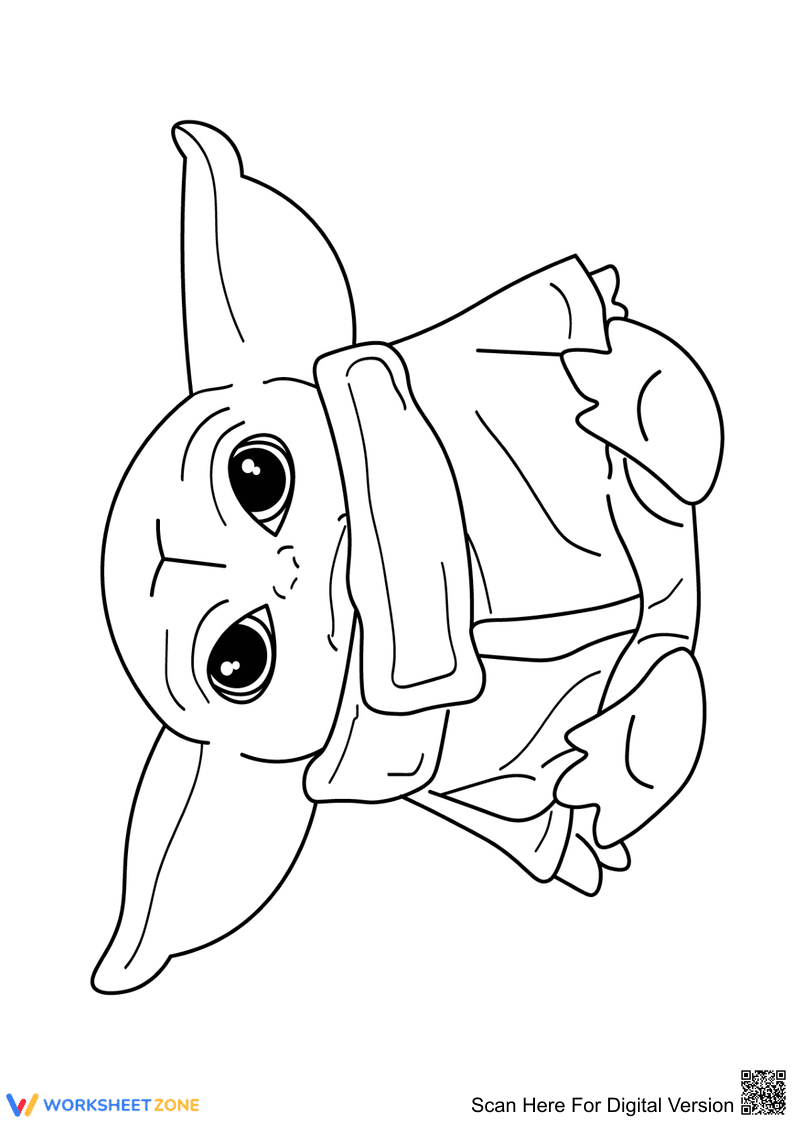 Baby Yoda Picture Coloring Page - Page 1