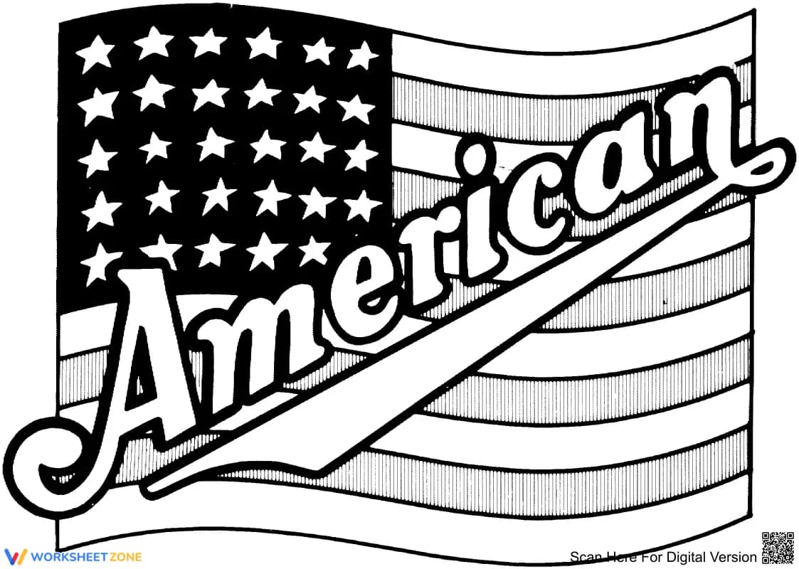 American Flag Coloring Page | Essential Grade K-2 - Page 1