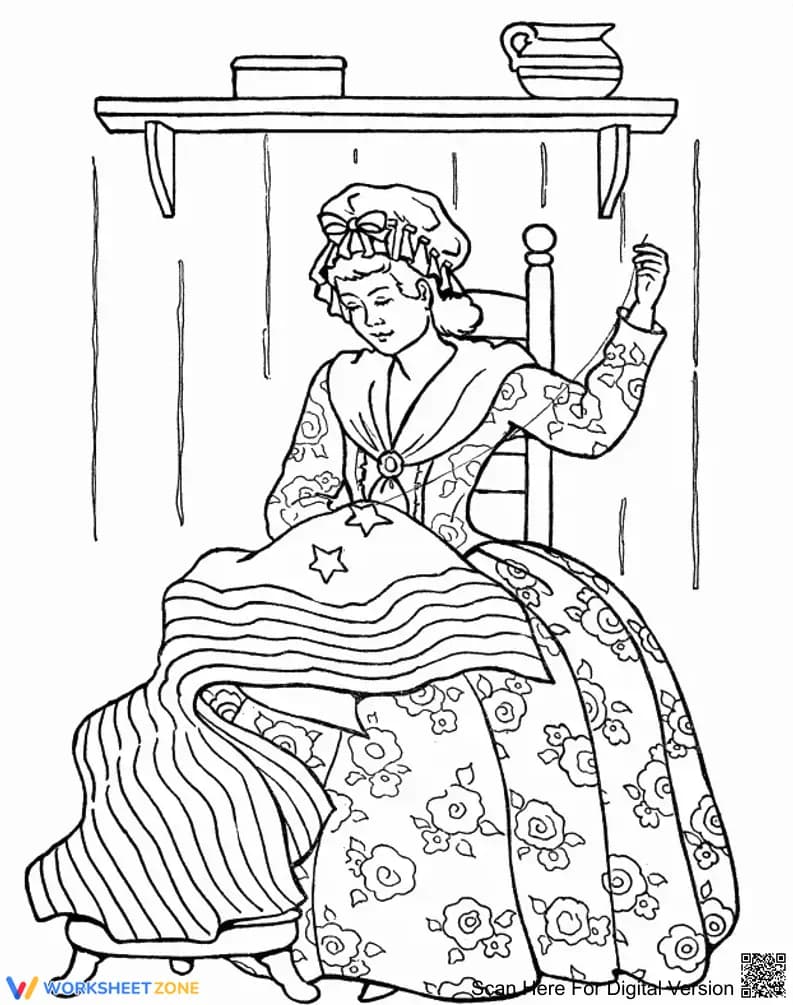 Printable American Flag Coloring Page | K-5 Essential - Page 1