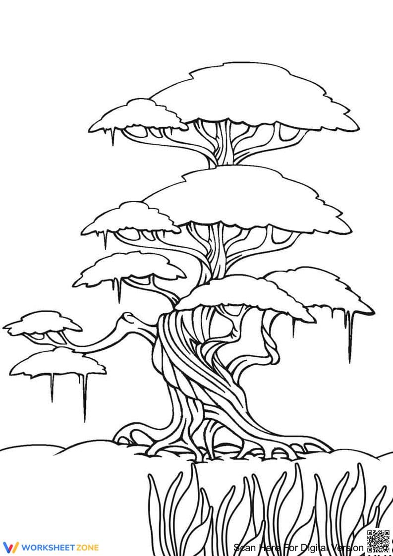 The Special Tree Coloring Page | Essential Grade K-5 Art - Page 1