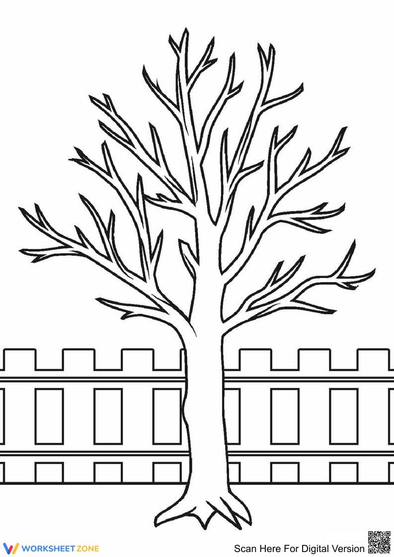Printable Tree Coloring Page | Grade K-5 Essential - Page 1