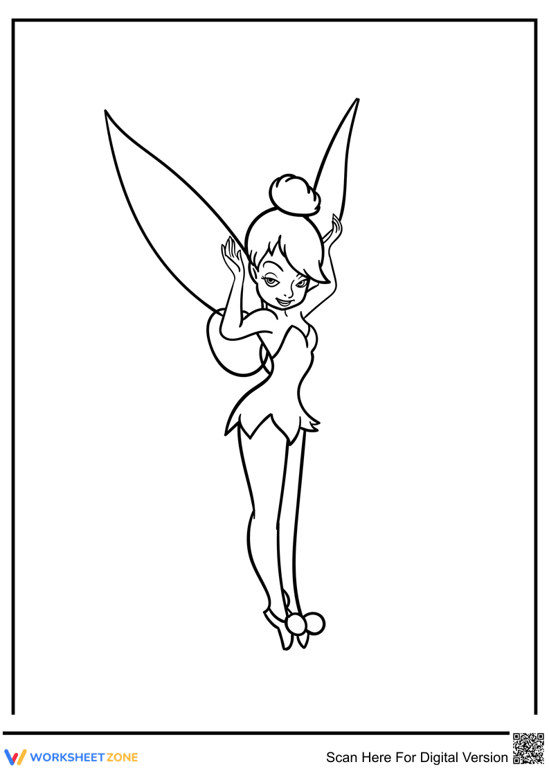 Tinkerbell Coloring Page | Essential Grade K-5 Printable - Page 1
