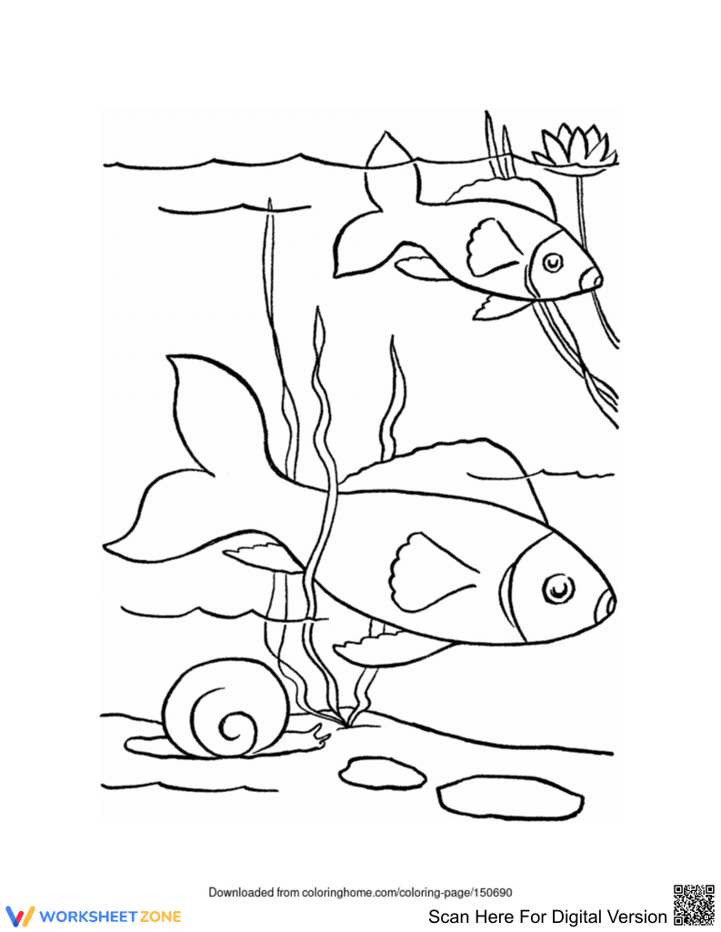 Fishes in the Lake Learning Worksheet - Page 1