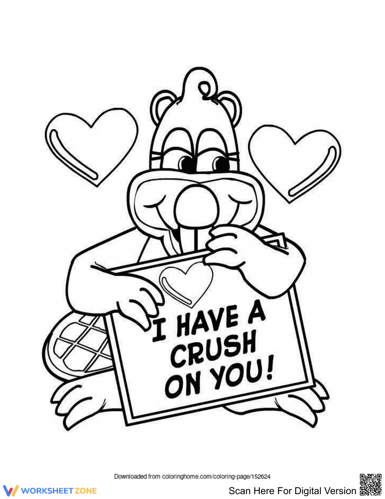 Crush Rabbit Coloring Page | Essential Preschool & K - Page 1