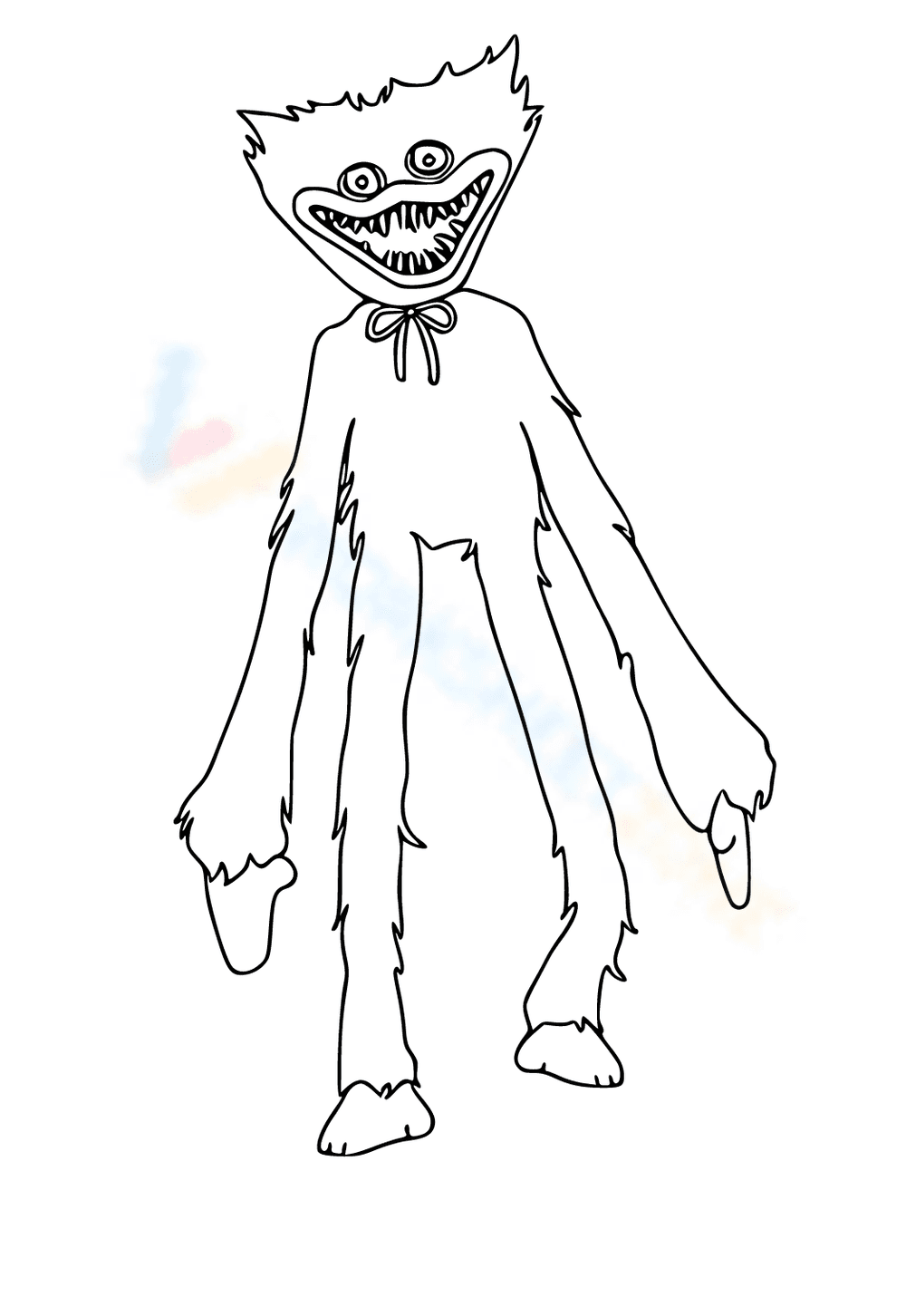 Venom Huggy Wuggy Coloring Activity - Page 1
