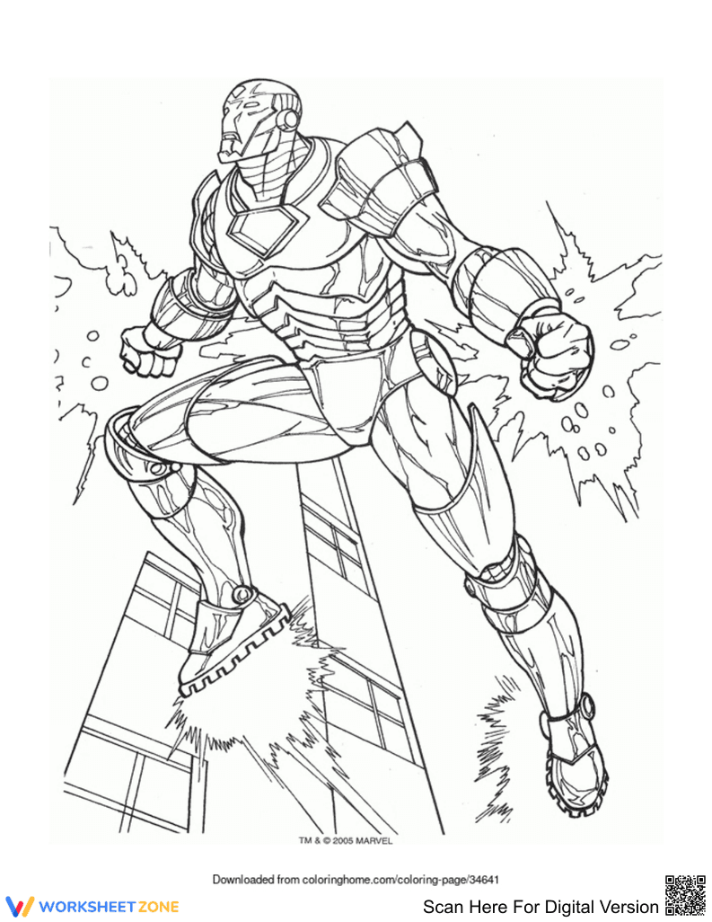Fighting Iron Man Action Page - Page 1