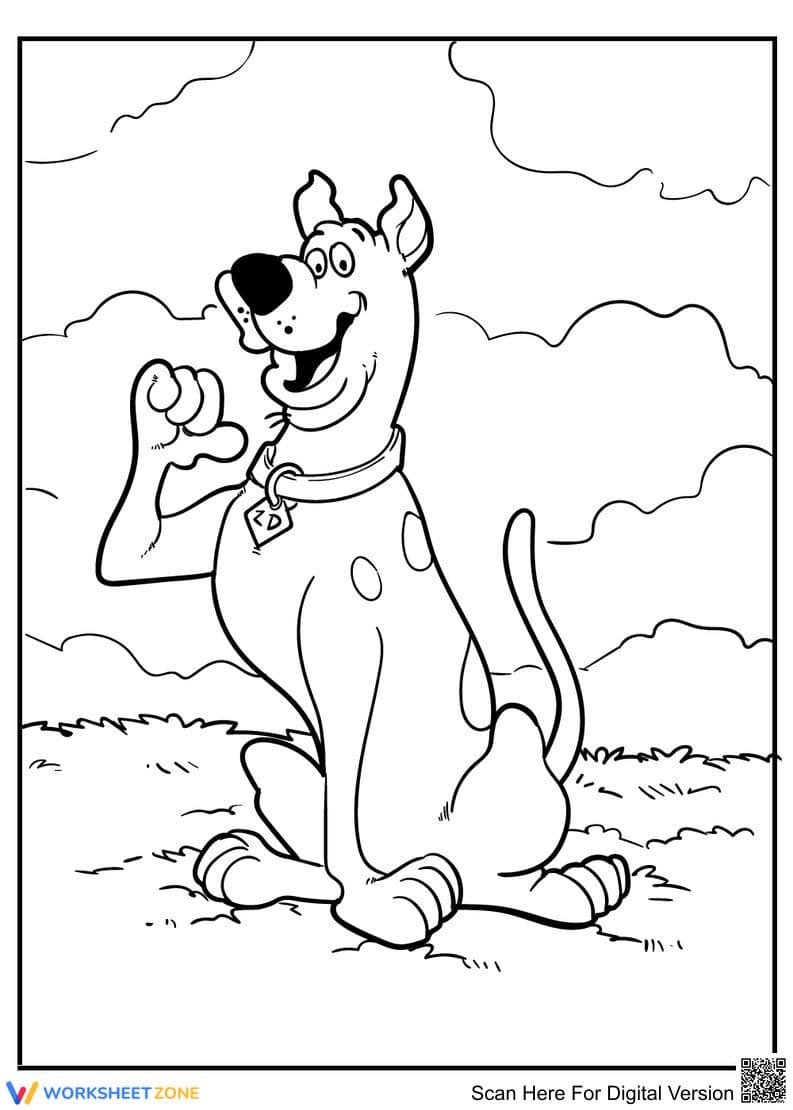Essential Scooby Doo Coloring Page | Grade K-5 Ready - Page 1