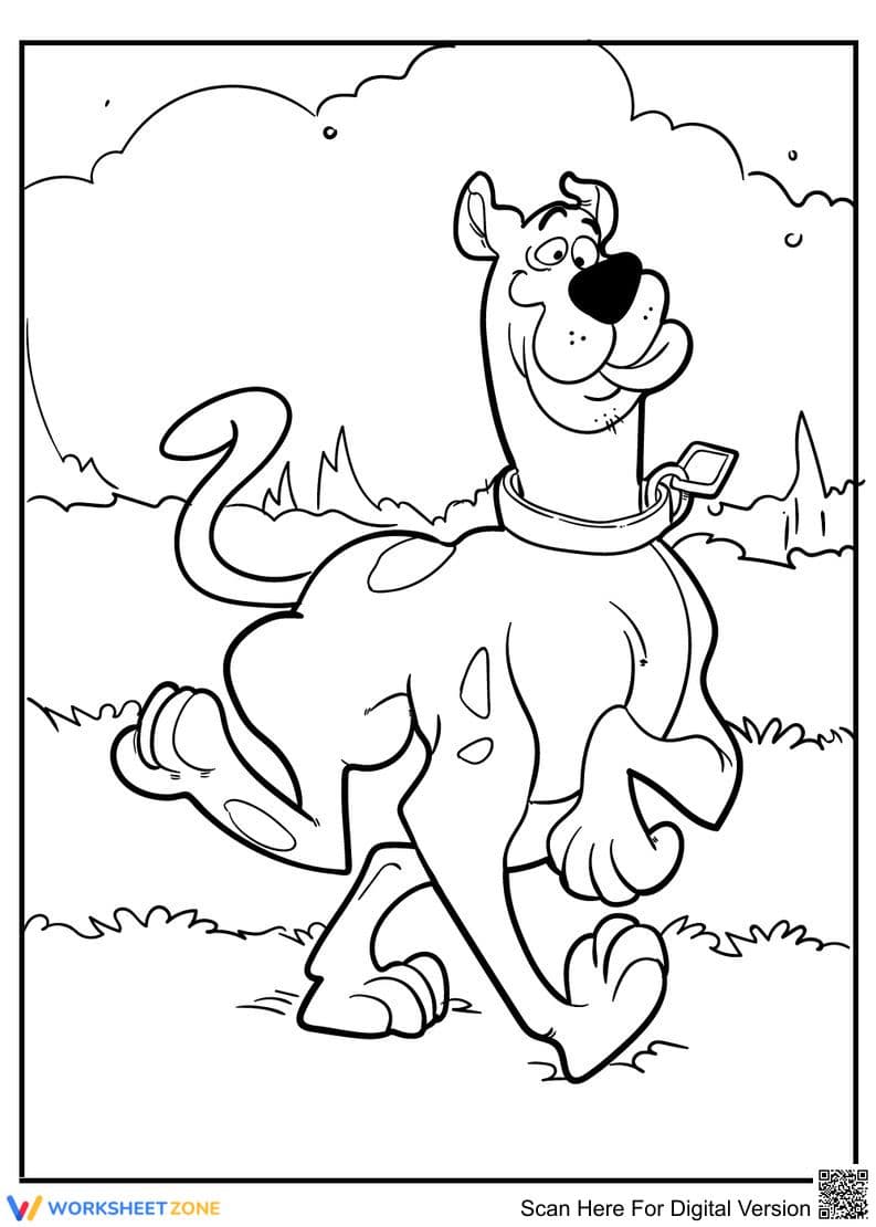Printable Scooby Doo Coloring Page | Grade K-5 Art - Page 1