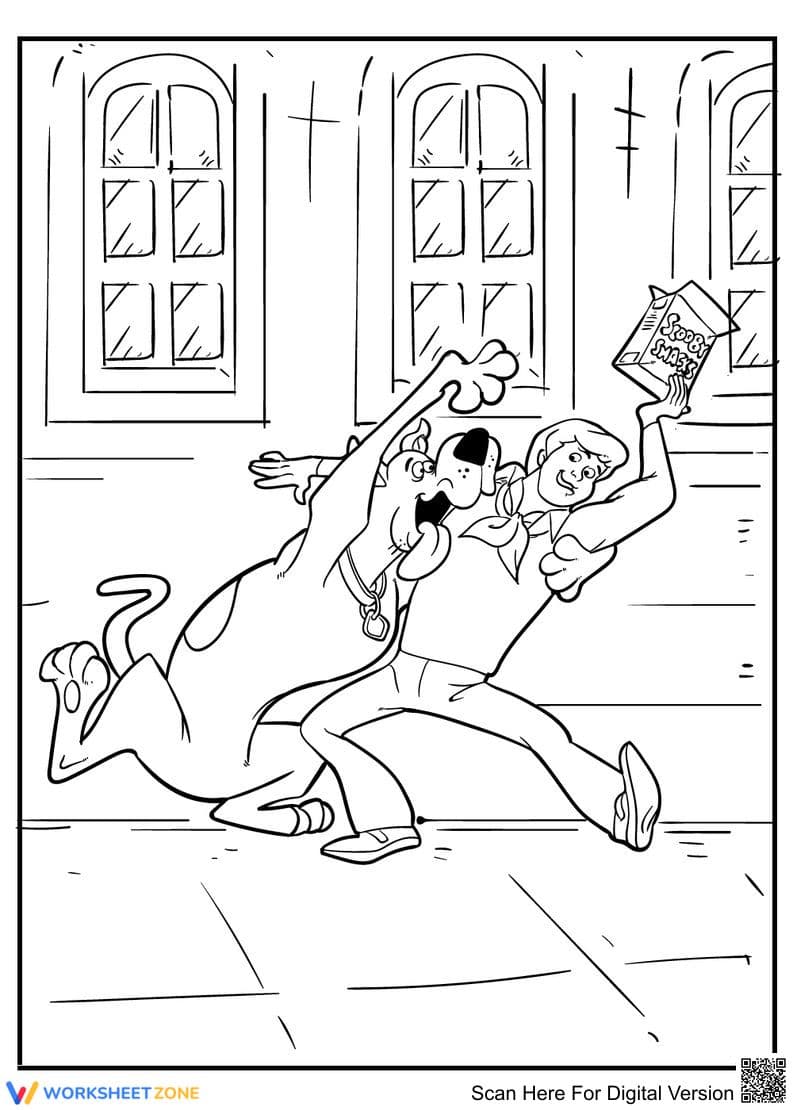 Printable Scooby Doo Coloring Page | Grade K-5 English - Page 1