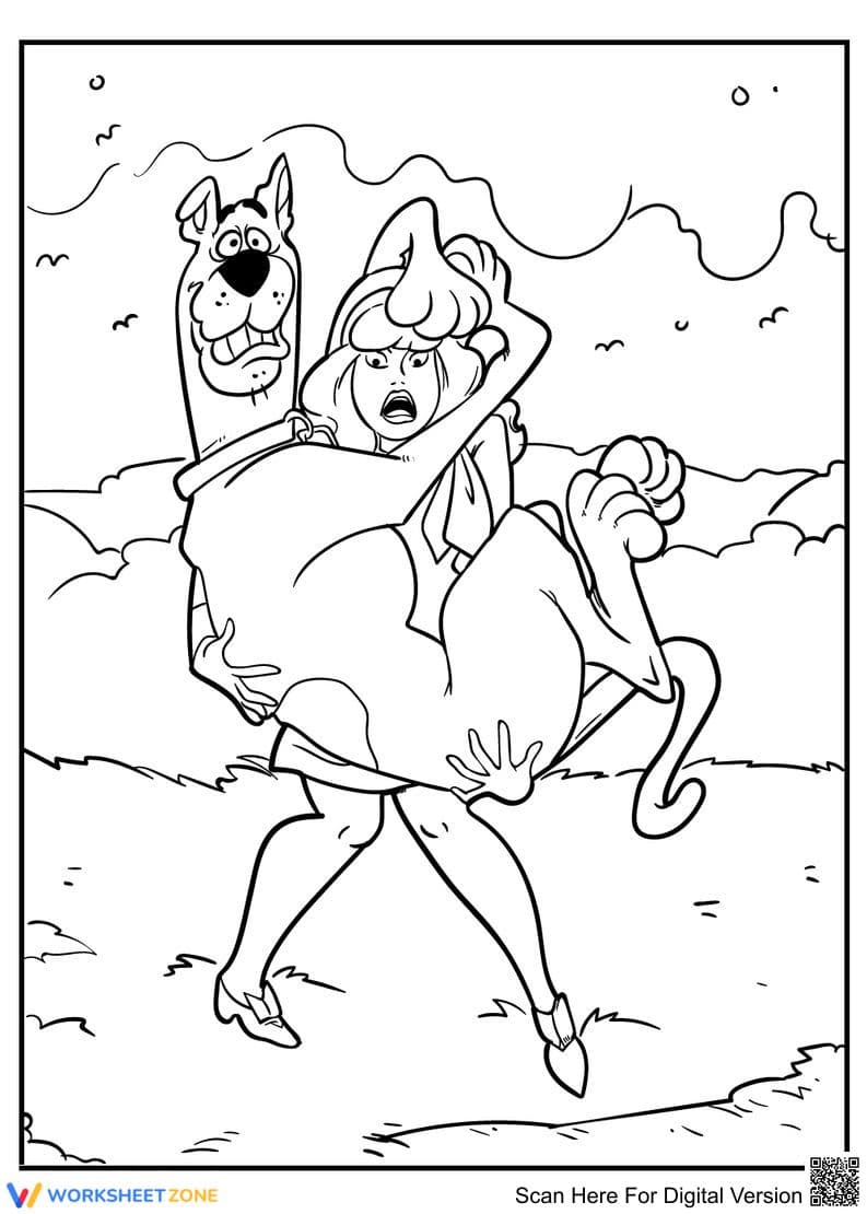 Funny Scooby-Doo Coloring Page | Essential Grade K-5 Art - Page 1