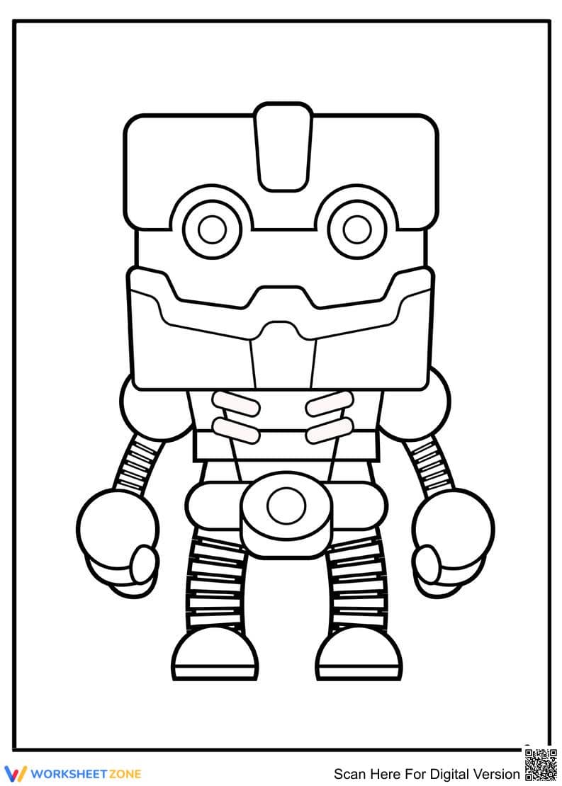 Lego Robot Coloring Page | Essential Grade K-5 Art - Page 1